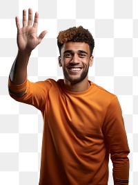 PNG Mixed raced football player portrait adult smile. AI generated Image by rawpixel.