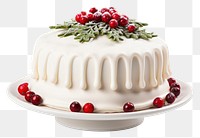 PNG Vintage Christmas cake christmas dessert icing. AI generated Image by rawpixel.