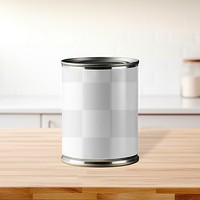 Tin can png, transparent mockup