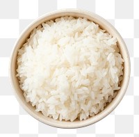 PNG  Rice bowl white food white background. AI generated Image by rawpixel.