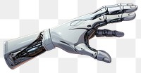 PNG  Robot hand white background electronics. AI generated Image by rawpixel.