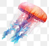PNG Jellyfish invertebrate transparent underwater. AI generated Image by rawpixel.