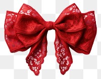 PNG  Red bow lace white background celebration. AI generated Image by rawpixel.