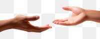 PNG  Hands reaching finger togetherness agreement. AI generated Image by rawpixel.
