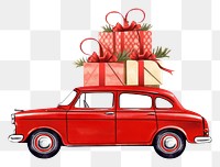 PNG Christmas car vehicle red transportation. AI generated Image by rawpixel.