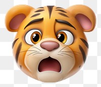 PNG Tiger crying emoji cartoon. AI generated Image by rawpixel.