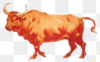 PNG Chinese ox sign symbol livestock buffalo. AI generated Image by rawpixel.