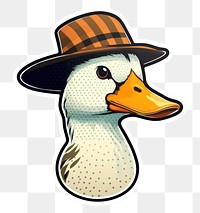 PNG  Duck wearing cowboy hat animal goose bird. AI generated Image by rawpixel.