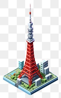 PNG Tokyo tower architecture building landmark. AI generated Image by rawpixel.