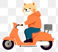 PNG Motorcycle vehicle scooter cartoon. AI generated Image by rawpixel.