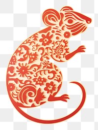 PNG Chinese symbol rat pattern. AI generated Image by rawpixel.