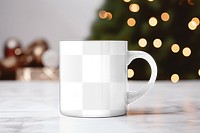 Christmas coffee mug png mockup, transparent design