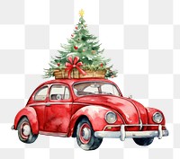 PNG  Retro car christmas tree vehicle