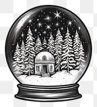 PNG Snow globe christmas architecture illuminated. AI generated Image by rawpixel.