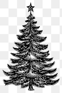 PNG Christmas tree christmas outdoors drawing. AI generated Image by rawpixel.