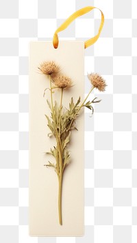 PNG A vintage bookmark flower plant  