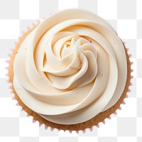 PNG A beautiful vanilla cupcake dessert icing cream. 