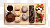 PNG Dessert berry bread plate. AI generated Image by rawpixel.