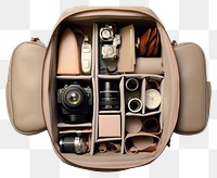 PNG  A opening bag luggage organization electronics. AI generated Image by rawpixel.