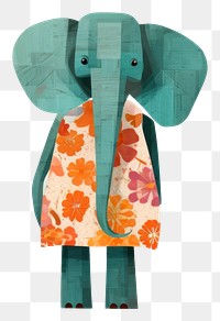 PNG human elephant, animal paper craft, transparent background