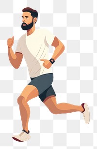 PNG Man exercising running jogging shorts. AI generated Image by rawpixel.