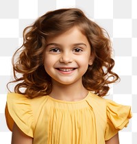 PNG Cute little girl portrait child smiling. AI generated Image by rawpixel.