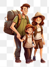 PNG  A family travel together adult white background togetherness. AI generated Image by rawpixel.