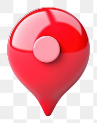 PNG  Location icon heart red white background. AI generated Image by rawpixel.