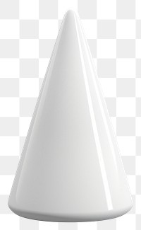 PNG  Cone shape ceramic white white background. AI generated Image by rawpixel.