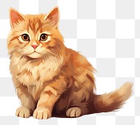 PNG  Vintage cat mammal animal kitten. AI generated Image by rawpixel.