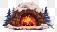 PNG  Winter png fire fireplace hearth. AI generated Image by rawpixel.