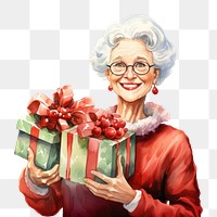 PNG Mrs Claus christmas cheerful glasses. AI generated Image by rawpixel.