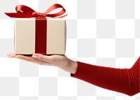 PNG Gift box hand red celebration. 