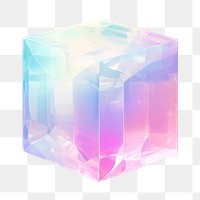 PNG A crystal cube abstract lighting glowing