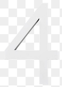 PNG Number Four symbol white sign. AI generated Image by rawpixel.