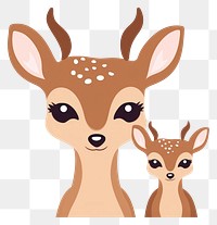 PNG Deer mom and baby cartoon animal mammal. AI generated Image by rawpixel.