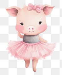PNG  Pig ballet animal cute toy. AI generated Image by rawpixel.