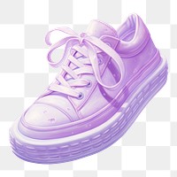 PNG  Sneakers footwear purple cloud. AI generated Image by rawpixel.