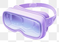 PNG  illustration of *a pastel purple VR* floating in space, in the style of soft color pencil painting, pastel dreamscapes, 1990s, light purple, soft edge --ar 1:1