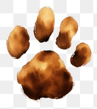 PNG Paw print white background carnivora footprint. 