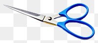 Scissors blue white background equipment. 