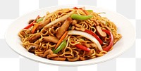 PNG  Noodle spaghetti pasta plate. AI generated Image by rawpixel.