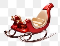 PNG  Santa Claus sleigh white background tobogganing furniture. AI generated Image by rawpixel.