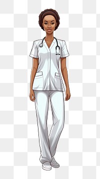 PNG Nurse stethoscope portrait standing. AI generated Image by rawpixel.