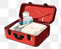 PNG First aid kit luggage container briefcase. AI generated Image by rawpixel.