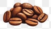 PNG Coffee bean pill white background coffee beans. AI generated Image by rawpixel.