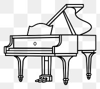 PNG Piano icon keyboard line. 