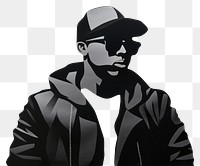 PNG Black man rapper adult representation. AI generated Image by rawpixel.