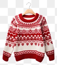 PNG  Christmas sweater sweatshirt white background celebration. AI generated Image by rawpixel.