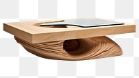 PNG  Coffee table furniture wood white background. AI generated Image by rawpixel.